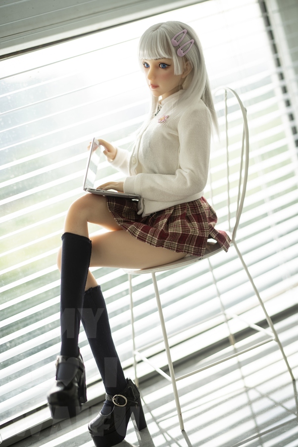 60cm B Cup Petite Occhi Grigi Breasts Mini Bambola del Sesso Vista Dettaglio 1