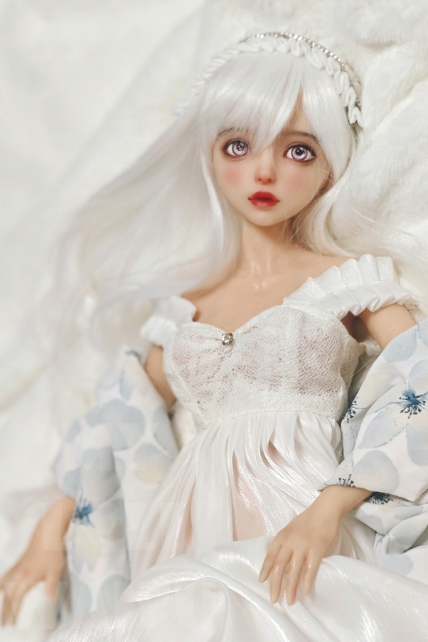 60cm B Cup Bianco Seno Medio Voluttuosa Mini Bambola del Sesso Vista Dettaglio 1