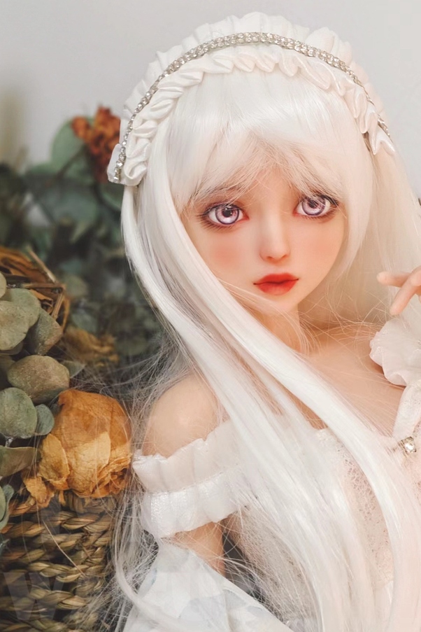 60cm B Cup Thin Lips Occhi Ambra Voluttuosa Mini Bambola del Sesso Vista Dettaglio 10