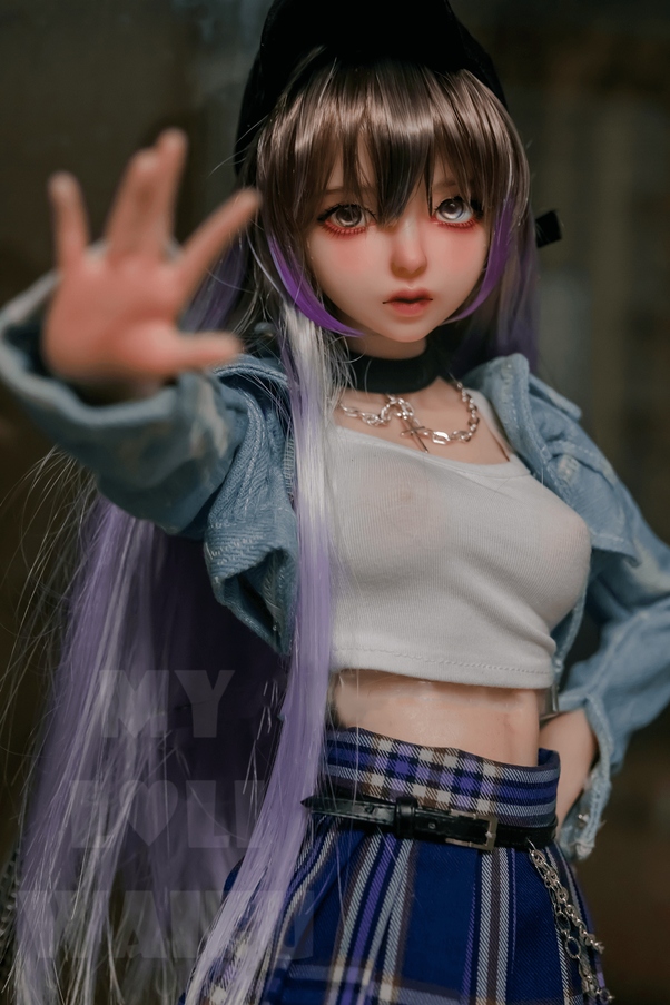 60cm B Cup Thin Lips Occhi Grigi Petite Mini Bambola del Sesso Galleria 2