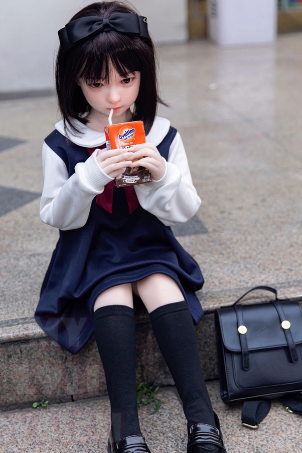 100cm A Cup Seno Piccolo Nero Thin Lips Bambola del Sesso Giovane Vista Dettaglio 7