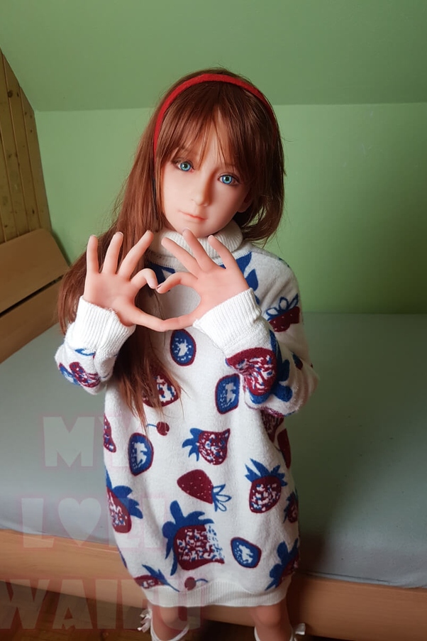 126cm A Cup Thin Lips Occhi Azzurri Petite Bambola del Sesso Europea Vista Dettaglio 4