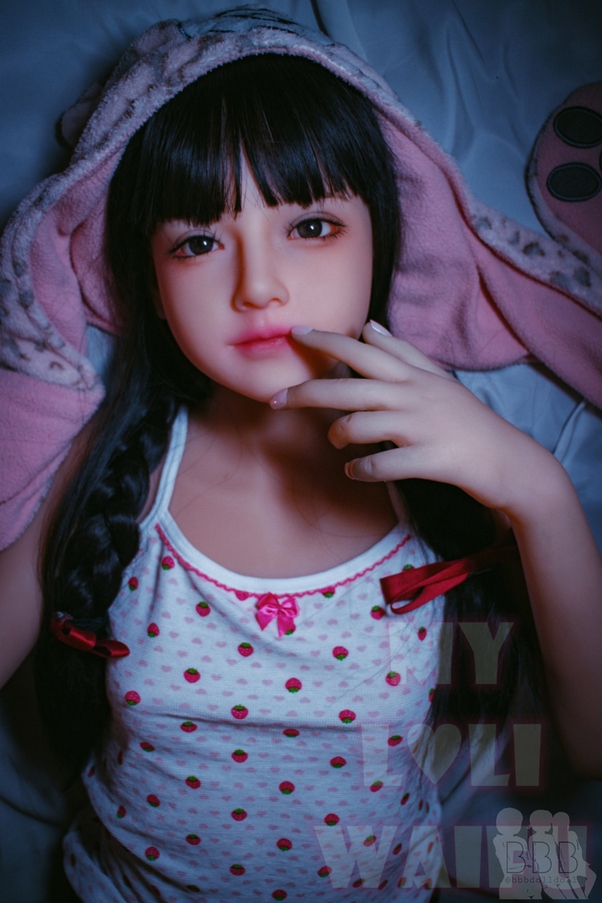 145cm A Cup Petite Occhi Grigi Labbra Carnose Bambola del Sesso Giovane Vista Dettaglio 3