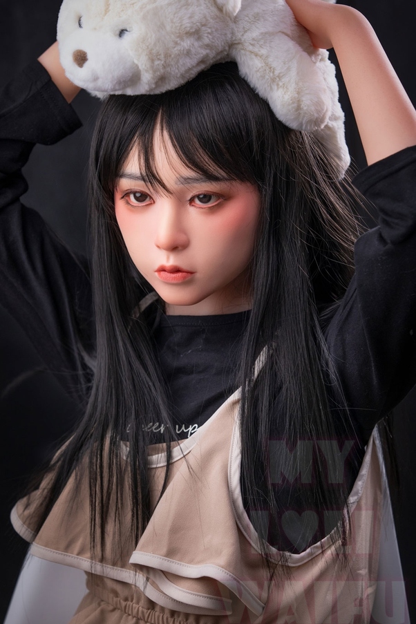 145cm A Cup Petite Occhi Grigi Nero Bambola del Sesso Giovane Prodotto