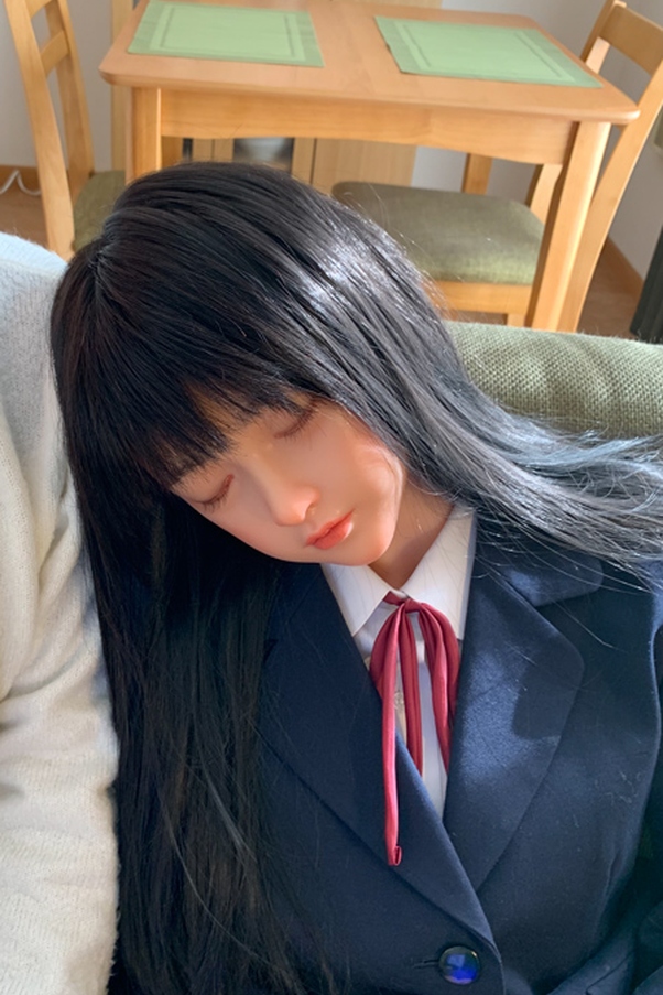 145cm A Cup Nero Petite Occhi Grigi Bambola del Sesso Giovane Galleria 4