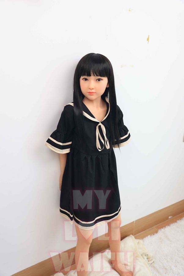 138cm A Cup Nero Seno Piccolo Occhi Grigi Bambola del Sesso Giovane Vista Dettaglio 10