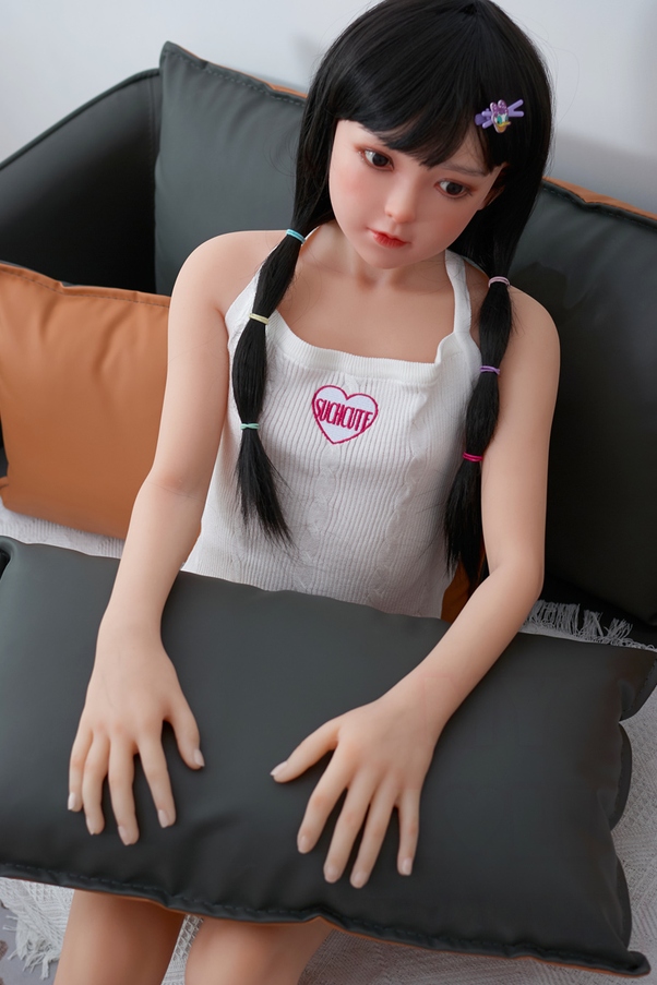 138cm A Cup Occhi Grigi Nero Seno Medio Bambola del Sesso Giovane Vista Dettaglio 8