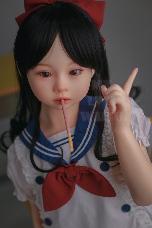 108cm A Cup Occhi Ambra Nero Thin Lips Bambola del Sesso Giovane Galleria 3