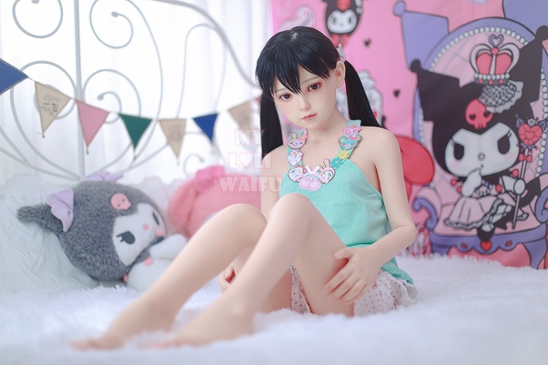 126cm A Cup Occhi Grigi Nero Seno Piccolo Bambola del Sesso Giovane Vista Dettaglio 4