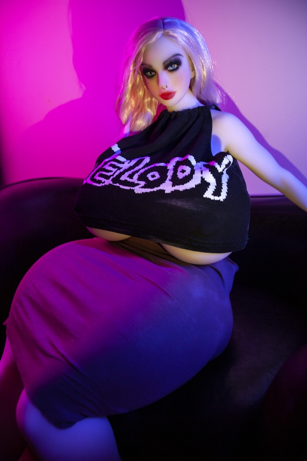 72cm D Cup Occhi Ambra Voluttuosa Extra Large Breasts Bambola del Sesso Europea Vista Dettaglio 2