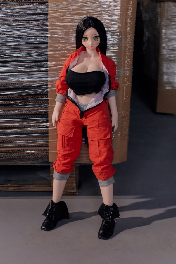 60cm E Cup Nero Voluttuosa Seno Piccolo Bambola del Sesso Asiatica Vista Dettaglio 6